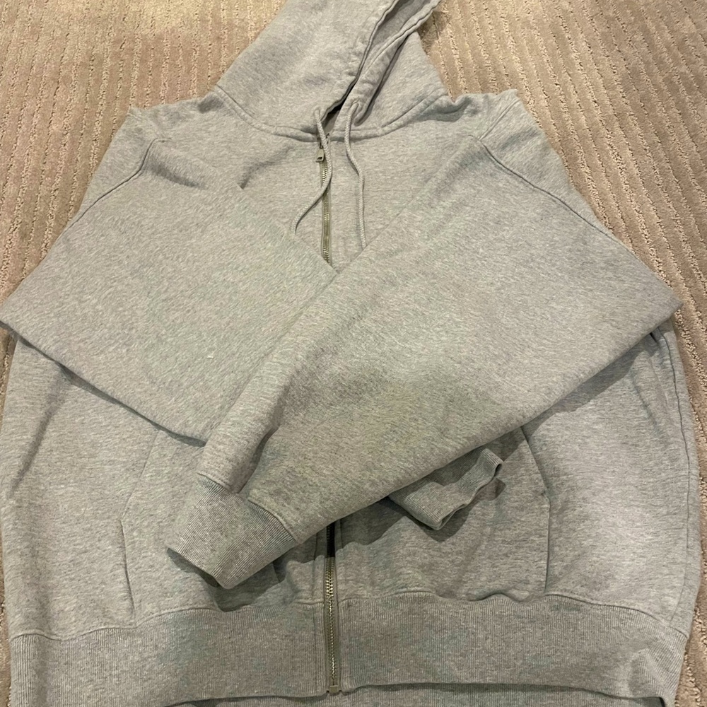 Brandy christy hoodie oversized fit zip up!
